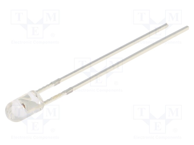 LED; 3mm; orange; 8400÷10000mcd; 30°; Front: convex; 2.1÷2.6V