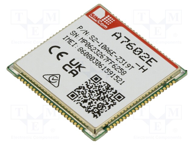 Module: LTE; Down: 150Mbps; Up: 50Mbps; SMD; 30x30x2.5mm