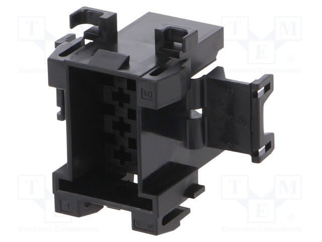 Connector: wire-wire; JPT; plug; male; PIN: 8; w/o contacts; black