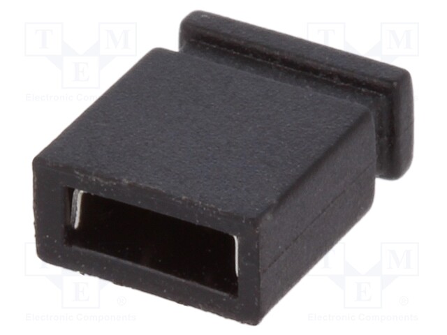 Jumper; pin strips; female; closed; 2.54mm; 1x2; gold-plated; black