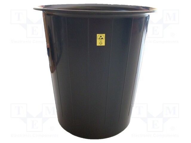 Waste bin; ESD; 310x300mm; 13l; black; <100kΩ; 400g
