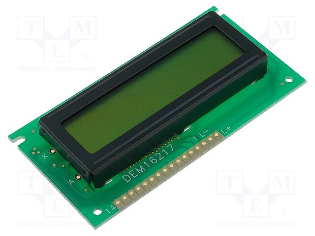 Display: LCD; alphanumeric; STN Positive; 16x2; 84x44x8.5mm; LED