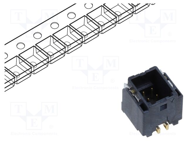 Connector: wire-board; DF51K; vertical; male; on PCBs; socket; SMT