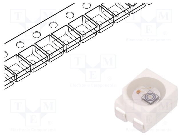 CRLED; SMD; 3528,PLCC4; yellow; 400mcd; 3.5x2.8x1.9mm; 120°; 5÷20V