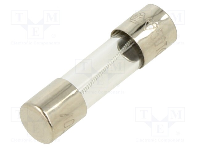 Fuse: fuse; 125mA; 250VAC; glass; 20x5.2mm; brass; bulk