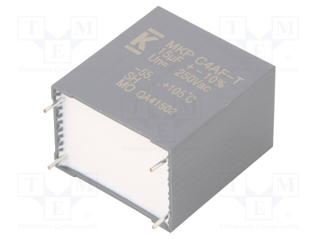 Capacitor: polypropylene; DC-Link; 15uF; ESR: 2.2mΩ; THT; ±10%