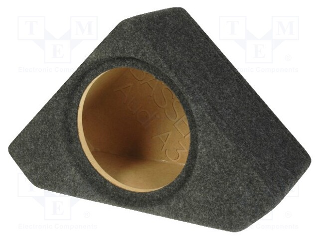 Car loudspeaker enclosure; MDF; black; textil; 8l; 200mm; 215mm