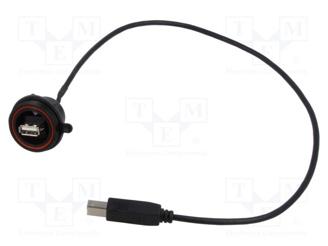Connector: USB A; socket; PIN: 4; threaded joint; USB Buccaneer
