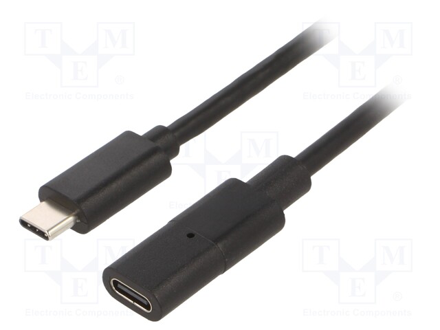 USB-USB; USB C socket,USB C plug; 1m