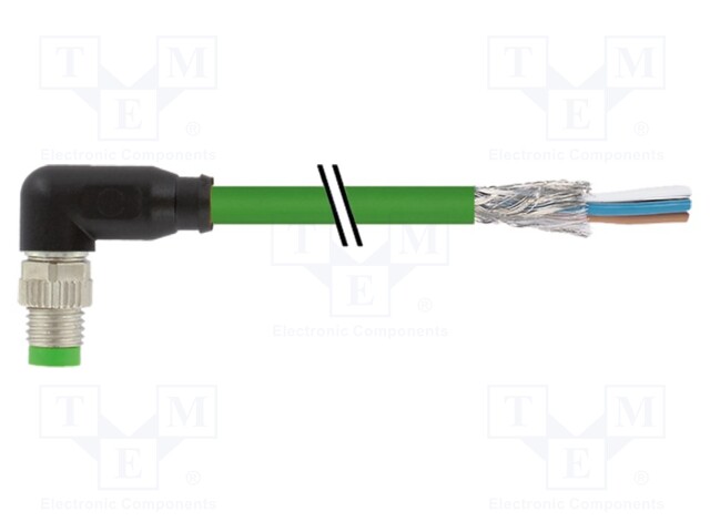 Connection lead; male; IP67; 50VAC; 60VDC; 4A; 5m; Series: 7000; plug
