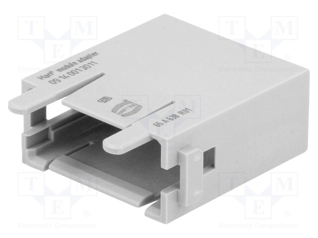 Connector: rectangular; module; male; Han Modular; Modules: 1