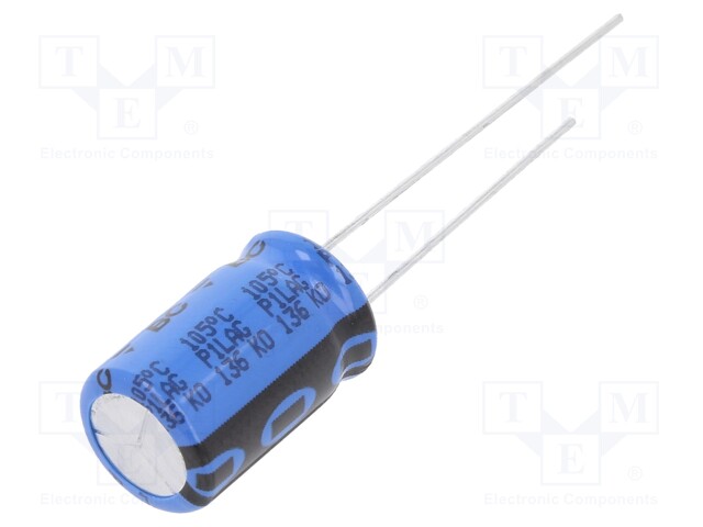 Electrolytic Capacitor, 220 µF, 35 V, 136 Series, ± 20%, Radial Leaded, 6000 hours @ 105°C