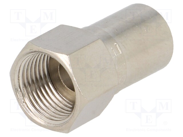 Plug; F; male; straight; RG6; crimped; for cable