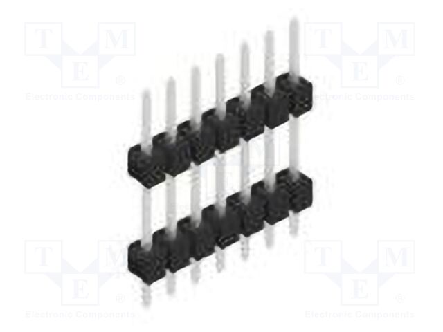 Connector: pin strips; pin header; male; PIN: 7; 2.54mm; THT; 1x7