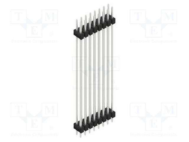 Connector: pin strips; pin header; male; PIN: 16; 2.54mm; THT; 2x8