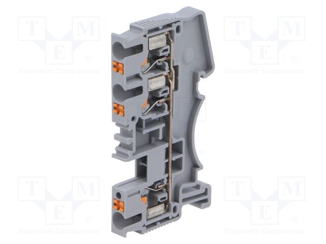 Splice terminal: rail; DS; for DIN rail mounting; spring clamp