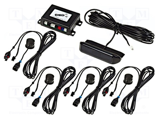 Parking sensor; Kit: 4 sensors, buzzer, display, control unit
