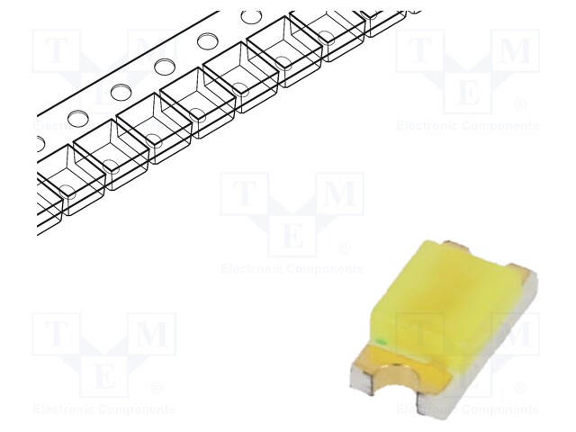 LED; SMD; 1206; white cold; 200÷350mcd; 140°; 20mA; 3.5÷4.2V