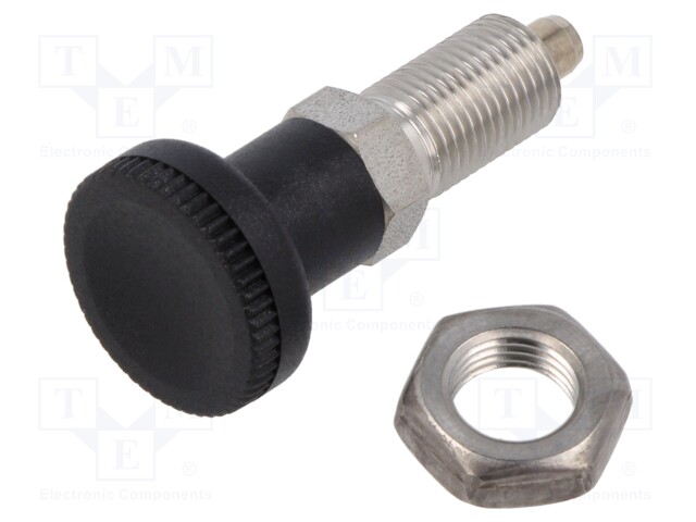 Indexing plungers; Thread: M10; 5mm; Mat: stainless steel; Pitch: 1