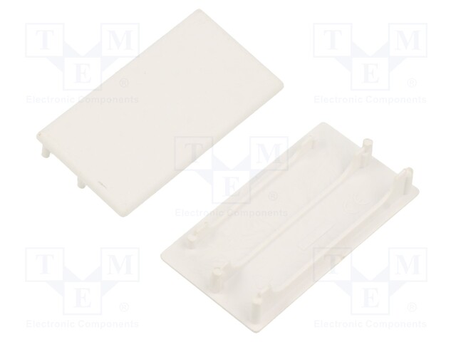 Cap for LED profiles; white; 2pcs; ABS; LOWI