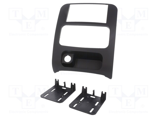 Radio mounting frame; Jeep; 2 DIN; matt black