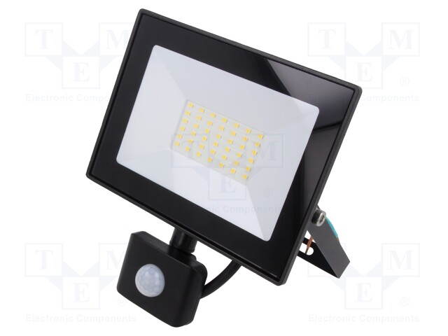 Lamp: LED flood light; 230VAC; 30W; 4000K; CRImin: 80; 2100lm