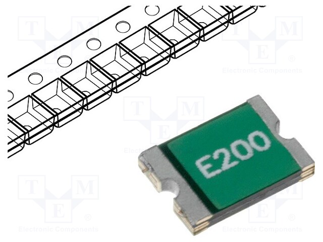 Fuse: PTC polymer; 2A; Case: 1812