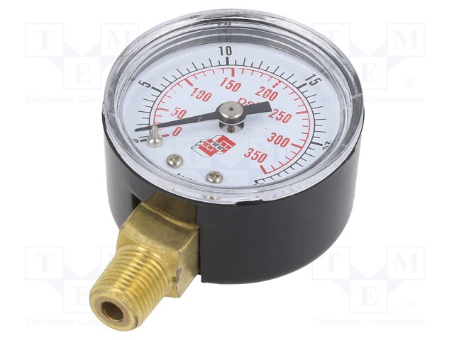 Manometer; 0÷25bar; non-aggressive liquids,inert gases; 40mm