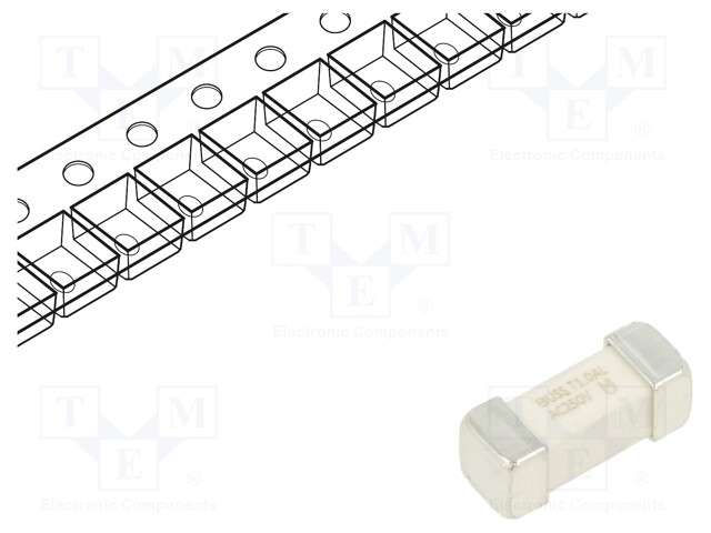 Fuse: fuse; time-lag; 1A; 250VAC; soldered,SMD; ceramic; 1245UMFT