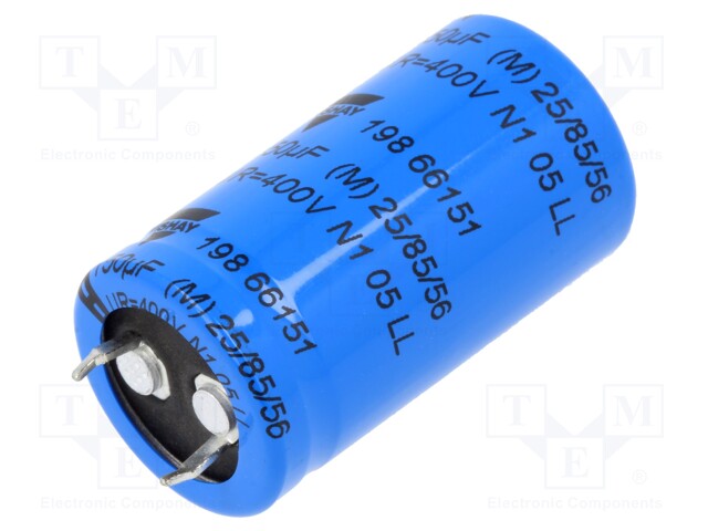 Capacitor: electrolytic; SNAP-IN; 150uF; 400VDC; Ø22x40mm; ±20%