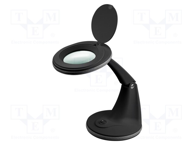 Desktop magnifier with backlight; 3dpt; Ø100mm; 6W; Plug: EU