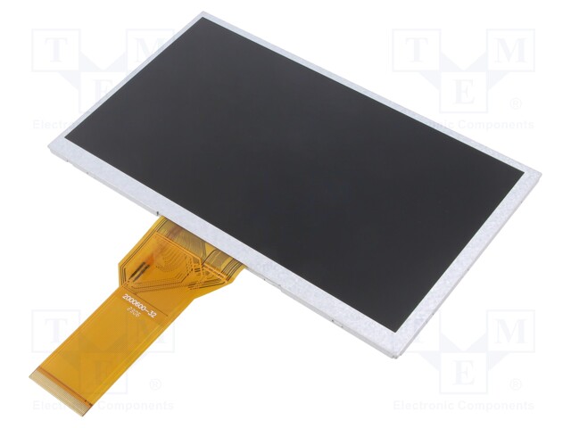 Display: TFT; 7"; 800x480; Illumin: LED; Dim: 164.9x100x3.4mm