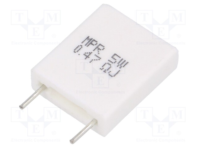 Resistor: wire-wound; THT; 470mΩ; 5W; ±5%; 14x18x5mm; 350ppm/°C