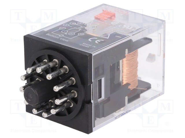 Relay: electromagnetic; 3PDT; Ucoil: 24VAC; 10A/250VAC; 10A/30VDC