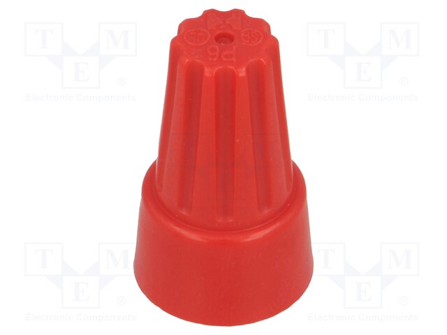 Splice terminals; 0.5÷10mm2; red; 50pcs; Kit: wire nut connector