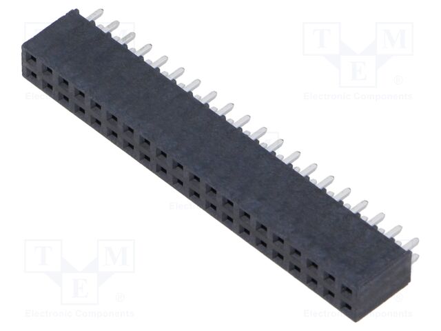 Connector: pin strips; female; PIN: 40; 2.54mm; gold flash; THT