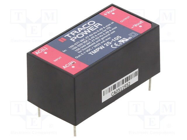 Converter: AC/DC; Mounting: THT; 4kV