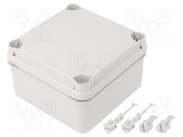 Enclosure: multipurpose; X: 111mm; Y: 111mm; Z: 68mm; light grey