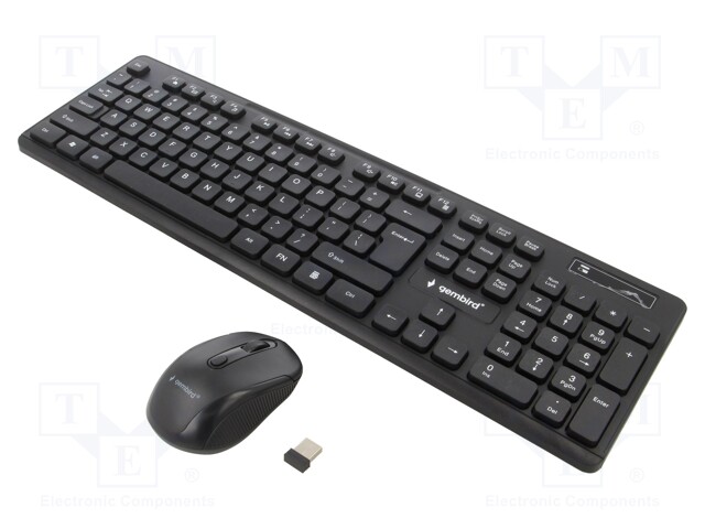 Keyboard and optical mouse; black; USB A; No.of butt: 3; 10m