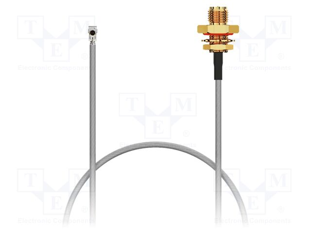 Cable; IPEX MHF 4L LK,RP-SMA female; black; -40÷85°C; 0÷3GHz