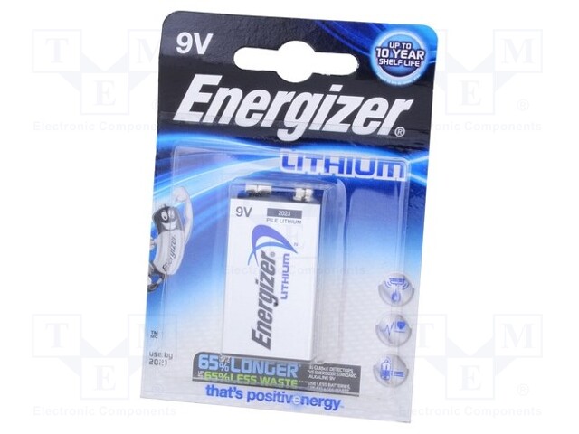 Battery: lithium; 9V; 6F22; ADVANCED LITHIUM; 17.5x26.5x49.2mm