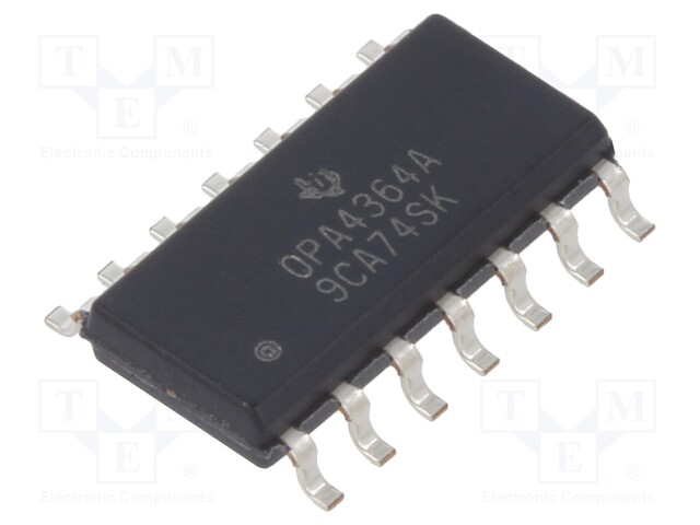 Operational amplifier; 7MHz; Channels: 4; SO14; Package: tube