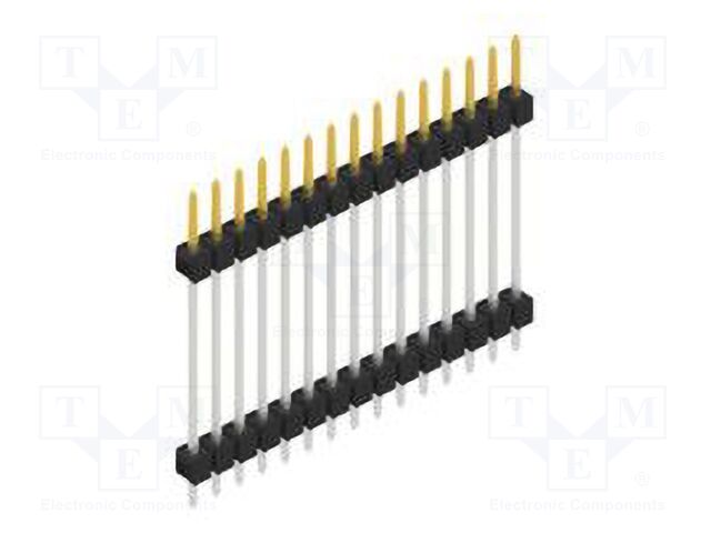 Connector: pin strips; pin header; male; PIN: 15; 2.54mm; THT; 1x15