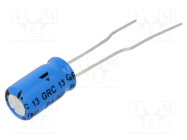 Capacitor: electrolytic; THT; 220uF; 10VDC; Pitch: 2.5mm; ±20%