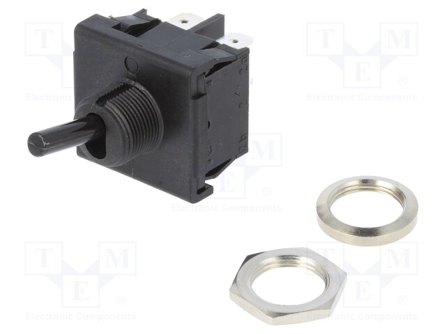 Switch: toggle; Pos: 2; DPST; ON-OFF; 6A/250VAC; -20÷55°C