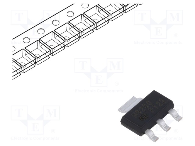 Transistor: PNP; bipolar; 600V; 0.5A; 1.6W; SOT223