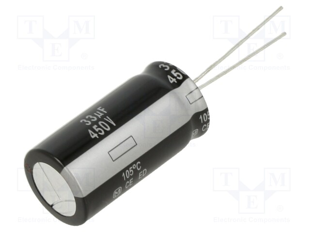 Electrolytic Capacitor, 68 µF, 450 V, EE Series, ± 20%, Radial Leaded, 10000 hours @ 105°C