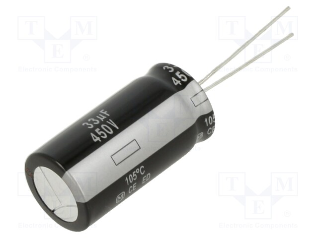 Electrolytic Capacitor, 68 µF, 400 V, ED Series, ± 20%, Radial Leaded, 10000 hours @ 105°C