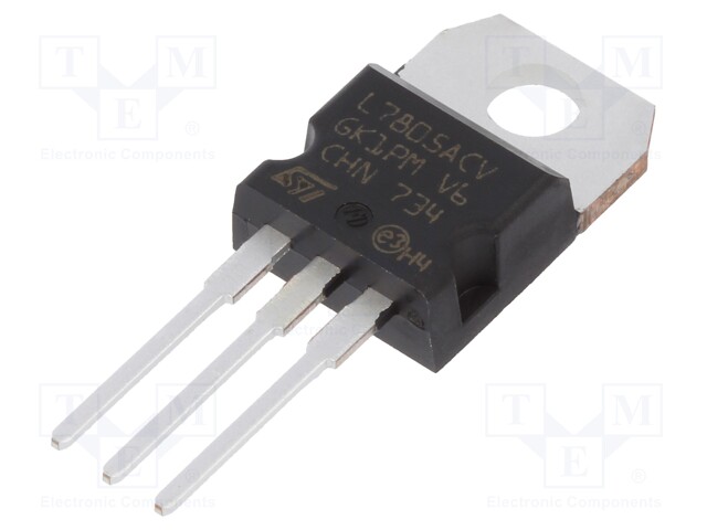 IC: voltage regulator; fixed; 5V; 1.5A; TO220; THT; Package: tube