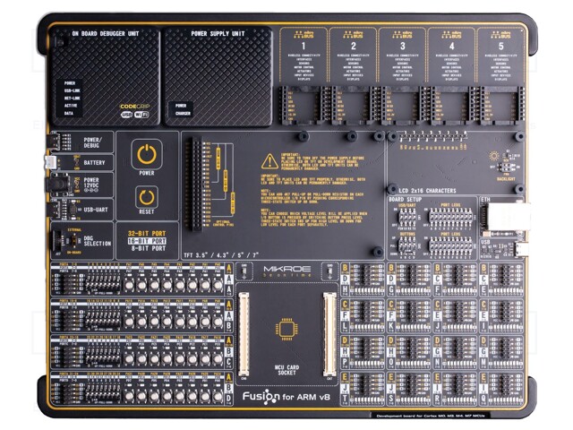 Dev.kit: TI MSP432; RJ45,USB C,mikroBUS socket x5,supply